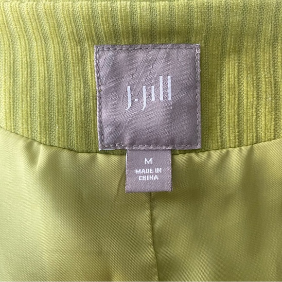 J.Jill Green Corduroy Trench Coat - Picture 6 of 7